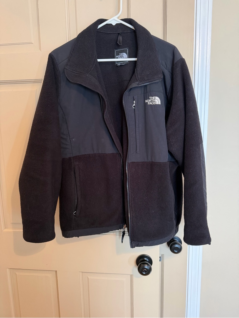 The North Face Black Lightweight Fleece Jacket with Panel Accents